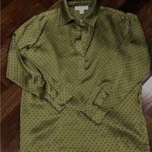 Michael Kors m Green Patterned Shirt